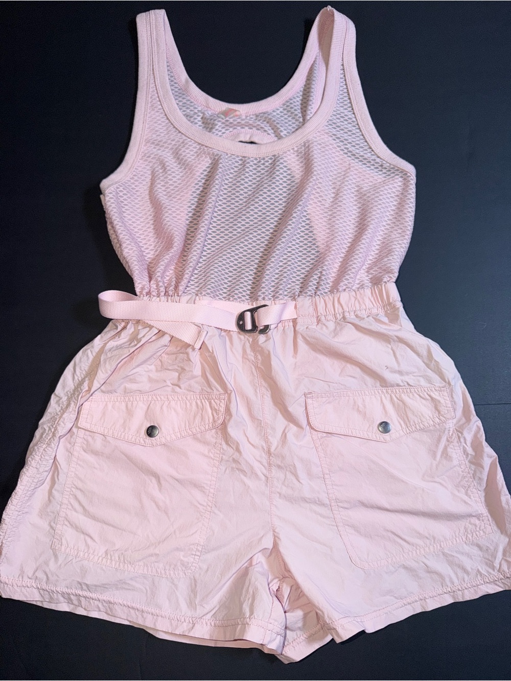 Free People Light Pink Utility Shorts with Belt